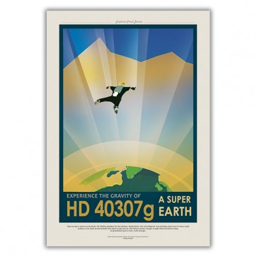 HD 40307g - Experience the Gravity of a Super Earth - NASA JPL Space Tourism Poster