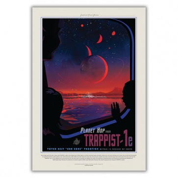 Trappist - Voted Best Hab Zone - NASA JPL Space Tourism Poster