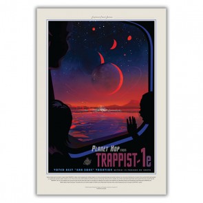 Trappist - Voted Best Hab Zone - NASA JPL Space Tourism Poster